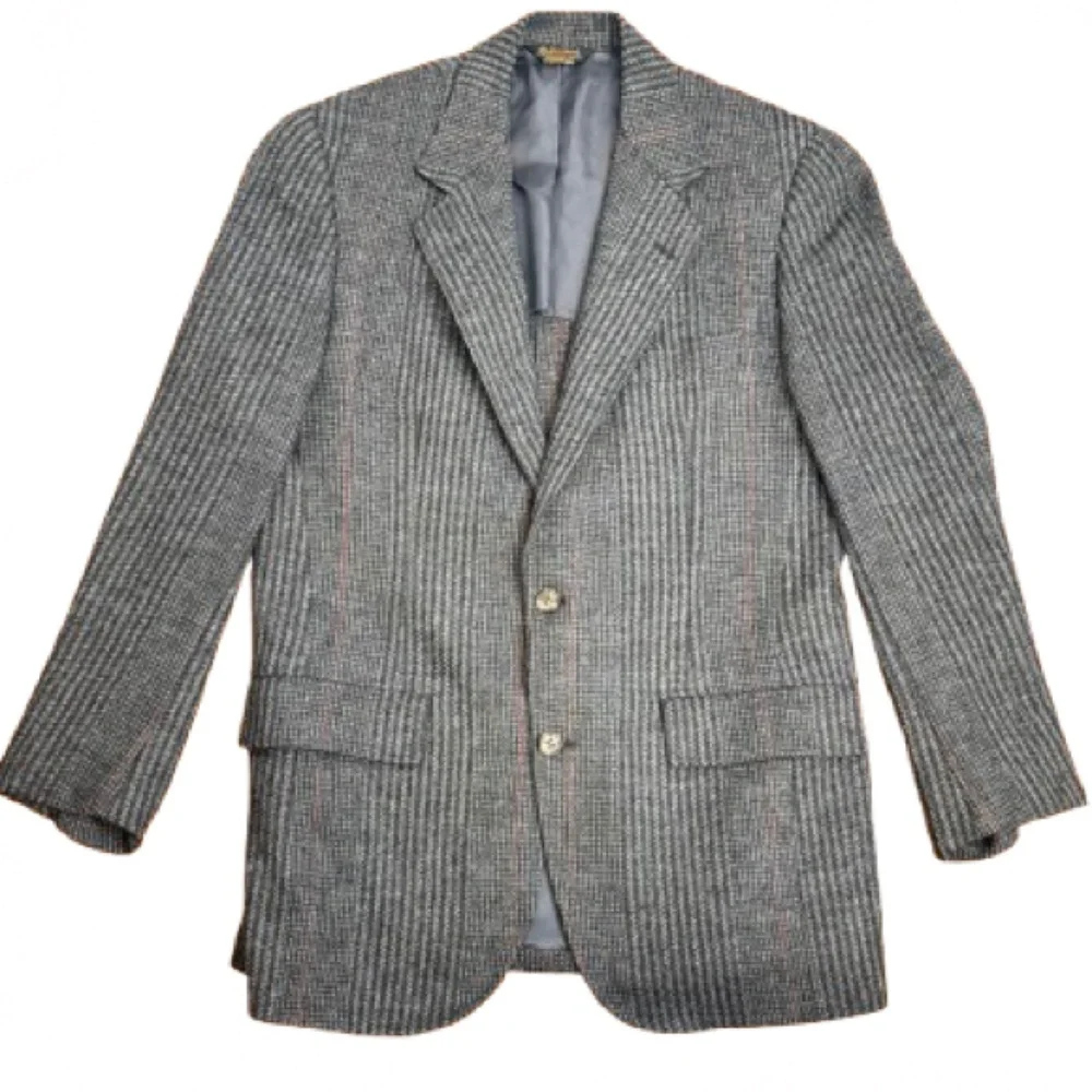 Southwick Wool Blazer 40R Gray Glen Plaid Tweed Sport Coat Union Made USA